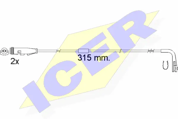 610549 E C ICER Сигнализатор, износ тормозных колодок (фото 1)