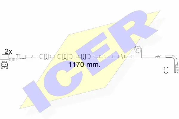 610550 E C ICER Сигнализатор, износ тормозных колодок (фото 1)