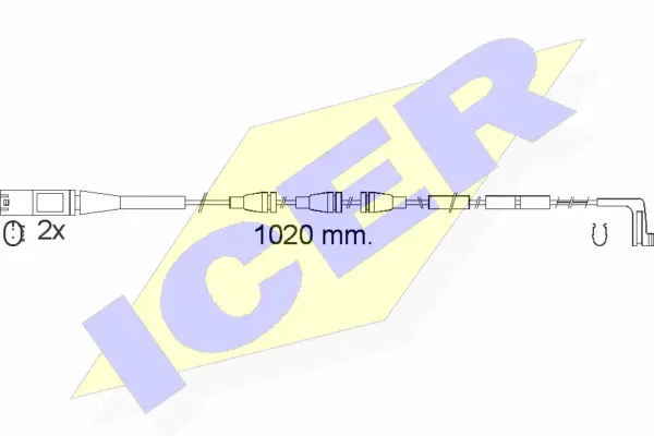 610555 E C ICER Сигнализатор, износ тормозных колодок (фото 1)