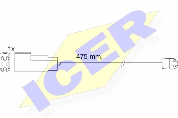 610576 C ICER Сигнализатор, износ тормозных колодок (фото 1)