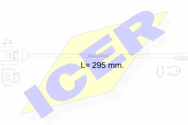 610610 E C ICER Сигнализатор, износ тормозных колодок (фото 1)