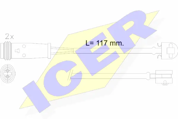 610612 E C ICER Сигнализатор, износ тормозных колодок (фото 1)