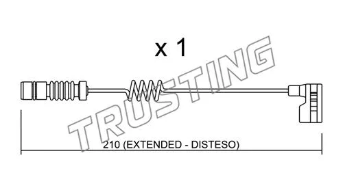 SU.209 TRUSTING Сигнализатор, износ тормозных колодок (фото 1)
