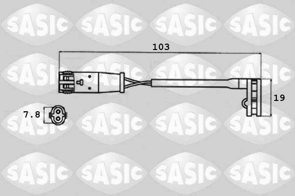 6236007 SASIC Сигнализатор, износ тормозных колодок (фото 1)