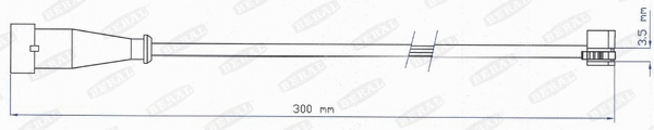UAI144 BERAL Сигнализатор, износ тормозных колодок (фото 1)