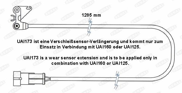 UAI173 BERAL Сигнализатор, износ тормозных колодок (фото 1)