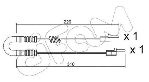 SU.171K CIFAM Сигнализатор, износ тормозных колодок (фото 1)