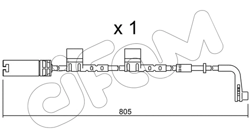 SU.222 CIFAM Сигнализатор, износ тормозных колодок (фото 1)