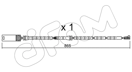 SU.299 CIFAM Сигнализатор, износ тормозных колодок (фото 1)