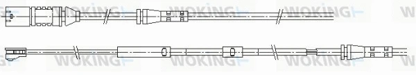 001176 WOKING Сигнализатор, износ тормозных колодок (фото 1)