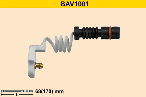 BAV1001 BARUM Сигнализатор, износ тормозных колодок (фото 1)