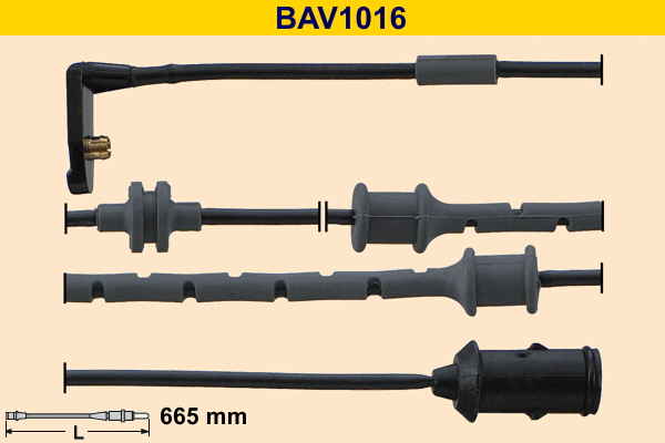 BAV1016 BARUM Сигнализатор, износ тормозных колодок (фото 1)