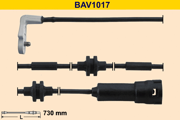 BAV1017 BARUM Сигнализатор, износ тормозных колодок (фото 1)