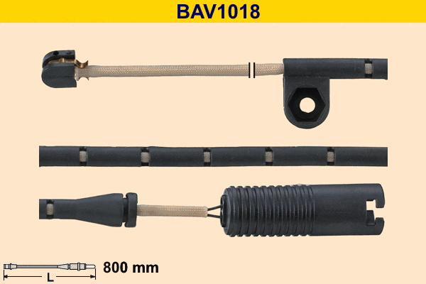 BAV1018 BARUM Сигнализатор, износ тормозных колодок (фото 1)