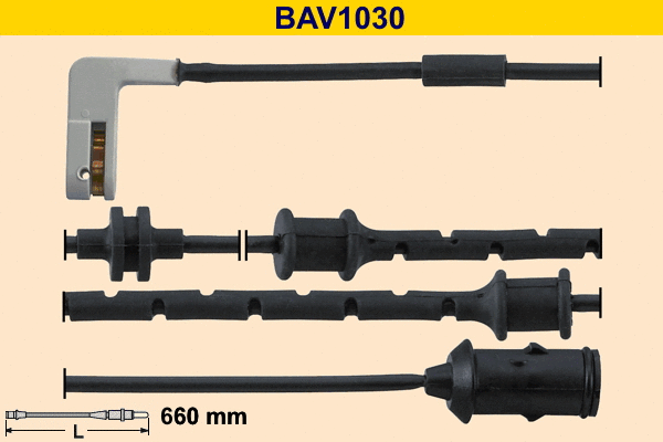 BAV1030 BARUM Сигнализатор, износ тормозных колодок (фото 1)