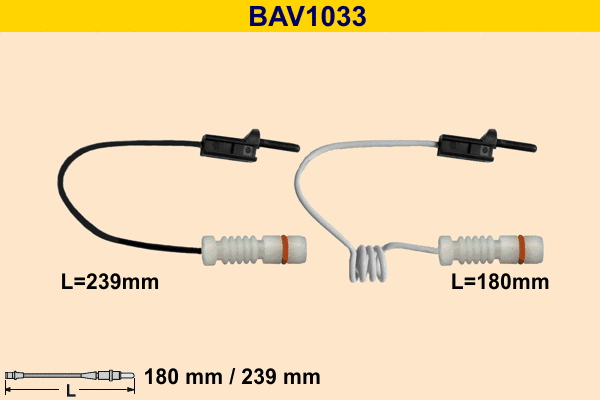 BAV1033 BARUM Сигнализатор, износ тормозных колодок (фото 1)