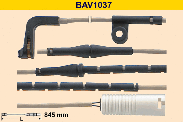 BAV1037 BARUM Сигнализатор, износ тормозных колодок (фото 1)