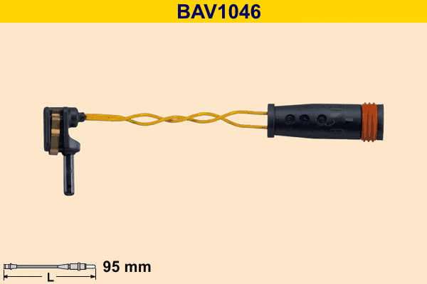 BAV1046 BARUM Сигнализатор, износ тормозных колодок (фото 1)