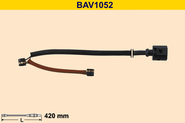 BAV1052 BARUM Сигнализатор, износ тормозных колодок (фото 1)
