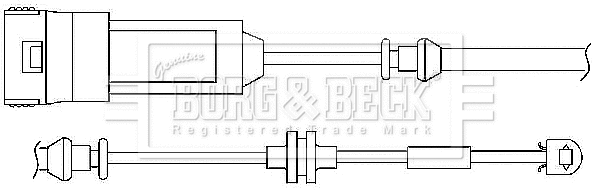 BWL3016 BORG & BECK Сигнализатор, износ тормозных колодок (фото 1)