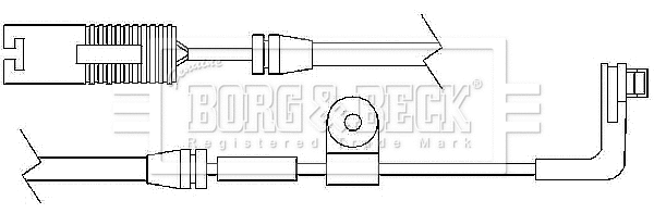 BWL3017 BORG & BECK Сигнализатор, износ тормозных колодок (фото 1)
