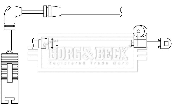 BWL3021 BORG & BECK Сигнализатор, износ тормозных колодок (фото 1)