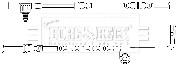 BWL3040 BORG & BECK Сигнализатор, износ тормозных колодок (фото 1)