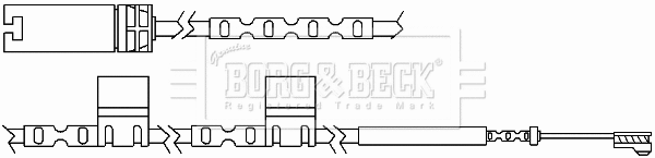 BWL3053 BORG & BECK Сигнализатор, износ тормозных колодок (фото 1)
