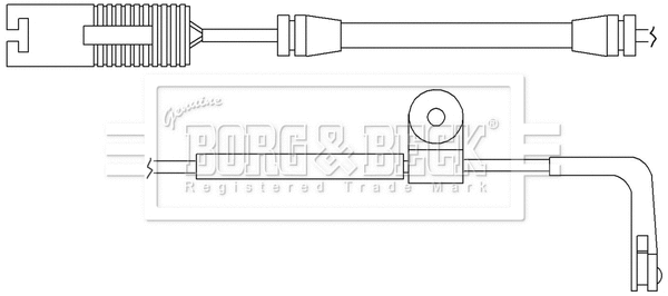 BWL3071 BORG & BECK Сигнализатор, износ тормозных колодок (фото 1)