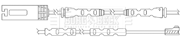 BWL3096 BORG & BECK Сигнализатор, износ тормозных колодок (фото 1)