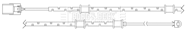 BWL3097 BORG & BECK Сигнализатор, износ тормозных колодок (фото 1)