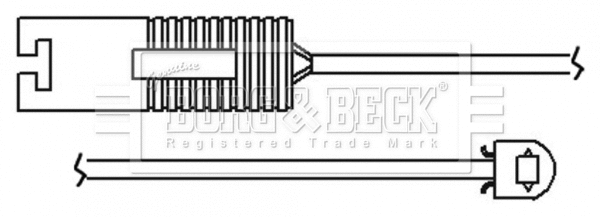 BWL3124 BORG & BECK Сигнализатор, износ тормозных колодок (фото 1)