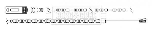 BWL3137 BORG & BECK Сигнализатор, износ тормозных колодок (фото 1)