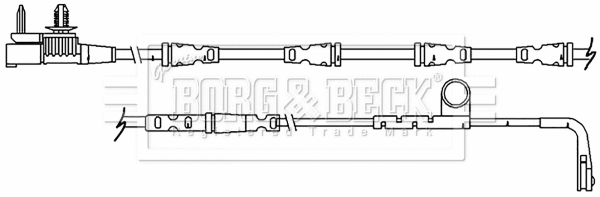 BWL3149 BORG & BECK Сигнализатор, износ тормозных колодок (фото 1)