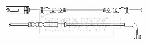 BWL3158 BORG & BECK Сигнализатор, износ тормозных колодок (фото 1)