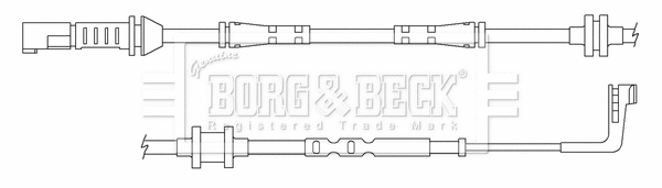 BWL3160 BORG & BECK Сигнализатор, износ тормозных колодок (фото 1)