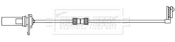 BWL3162 BORG & BECK Сигнализатор, износ тормозных колодок (фото 1)