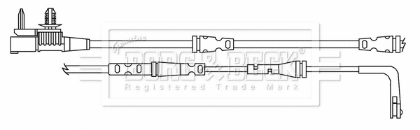BWL3184 BORG & BECK Сигнализатор, износ тормозных колодок (фото 1)