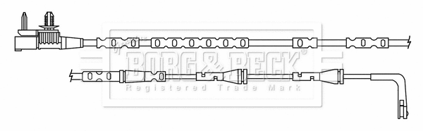 BWL3186 BORG & BECK Сигнализатор, износ тормозных колодок (фото 1)