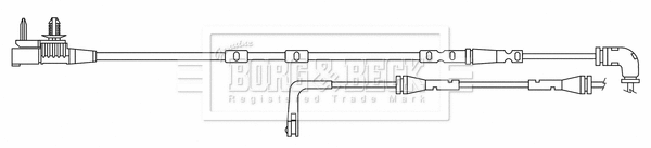 BWL3191 BORG & BECK Сигнализатор, износ тормозных колодок (фото 1)