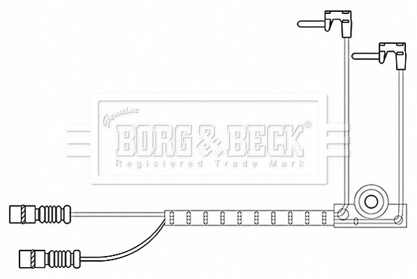 BWL3197 BORG & BECK Сигнализатор, износ тормозных колодок (фото 1)