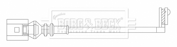 BWL3218 BORG & BECK Сигнализатор, износ тормозных колодок (фото 1)