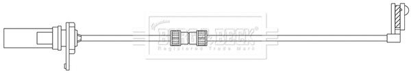BWL3227 BORG & BECK Сигнализатор, износ тормозных колодок (фото 1)