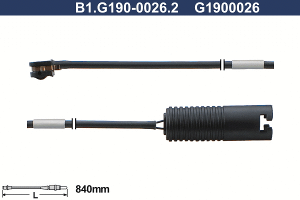 B1.G190-0026.2 GALFER Сигнализатор, износ тормозных колодок (фото 1)