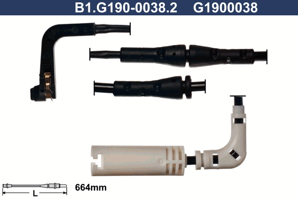 B1.G190-0038.2 GALFER Сигнализатор, износ тормозных колодок (фото 1)