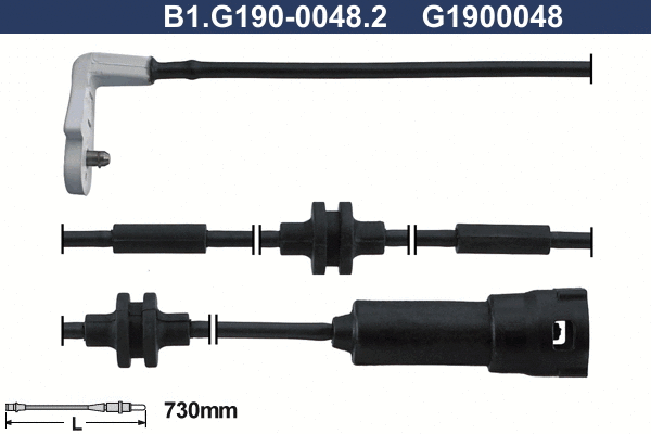 B1.G190-0048.2 GALFER Сигнализатор, износ тормозных колодок (фото 1)