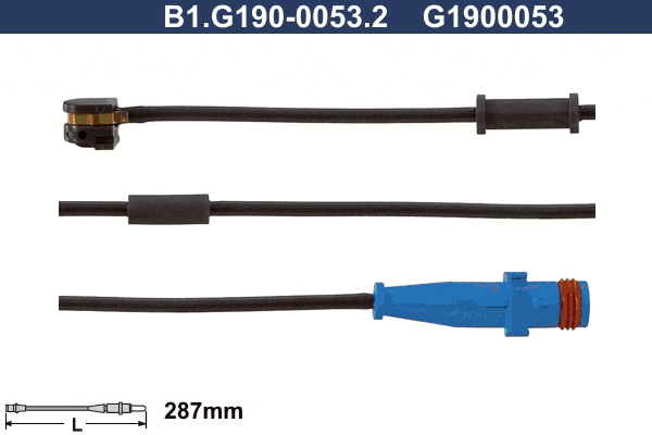 B1.G190-0053.2 GALFER Сигнализатор, износ тормозных колодок (фото 1)