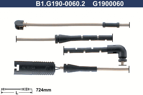 B1.G190-0060.2 GALFER Сигнализатор, износ тормозных колодок (фото 1)
