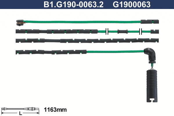 B1.G190-0063.2 GALFER Сигнализатор, износ тормозных колодок (фото 1)