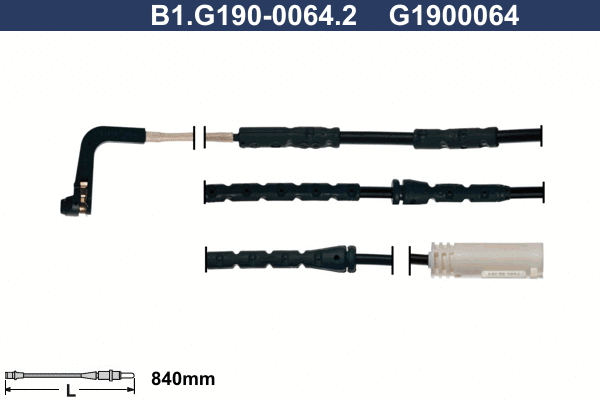 B1.G190-0064.2 GALFER Сигнализатор, износ тормозных колодок (фото 1)